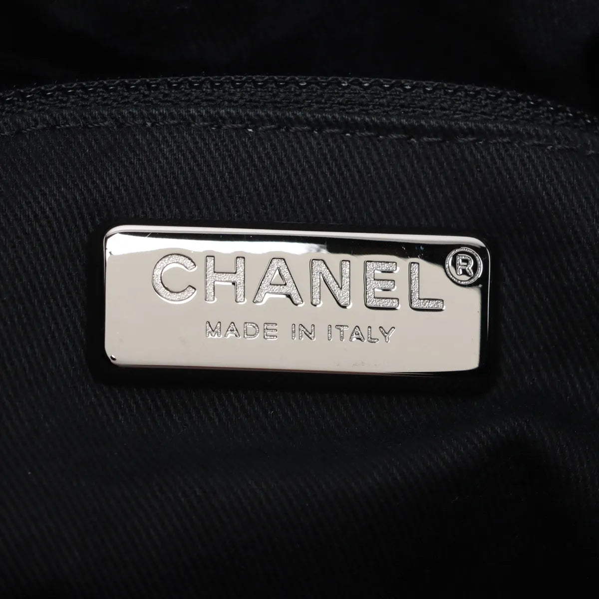 Chanel Matelasse Harako Vintage Calf Chain Tote Bag Black