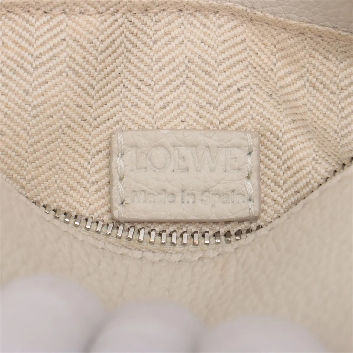 Loewe Mini Puzzle Leather Shoulder Bag White