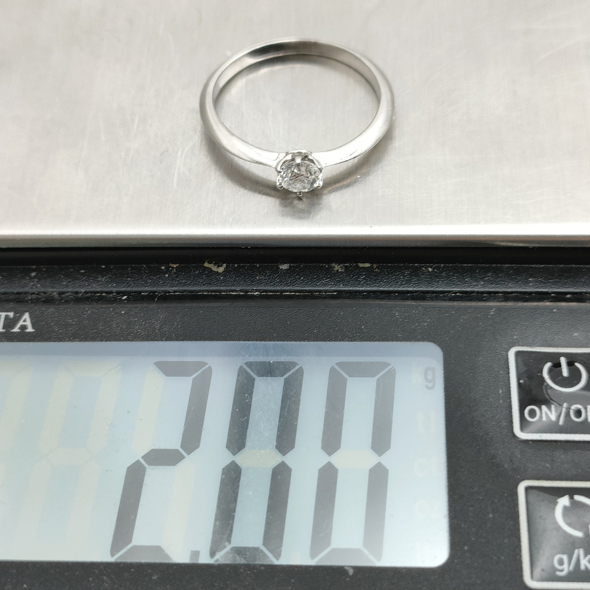 Natural Diamond 0.248ct Ring Platinum