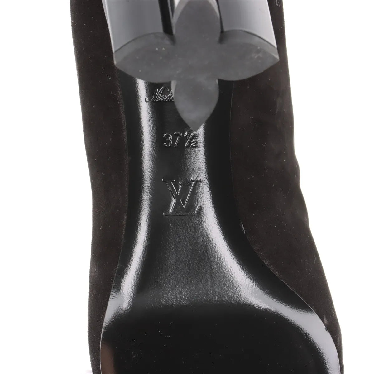 Louis Vuitton Monogram Suede Short Boots Black — product photo 9