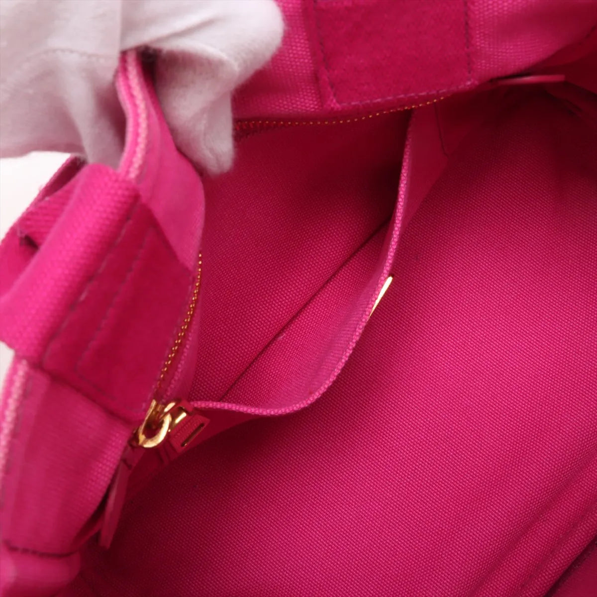 Prada Canapa Canvas Two-Way Handbag Hot Pink