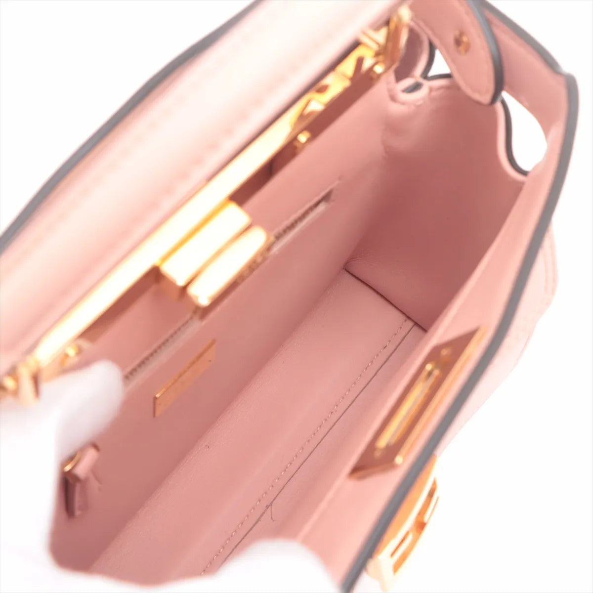 Fendi Mini Peekaboo ISeeU Leather Two-Way Handbag Pink