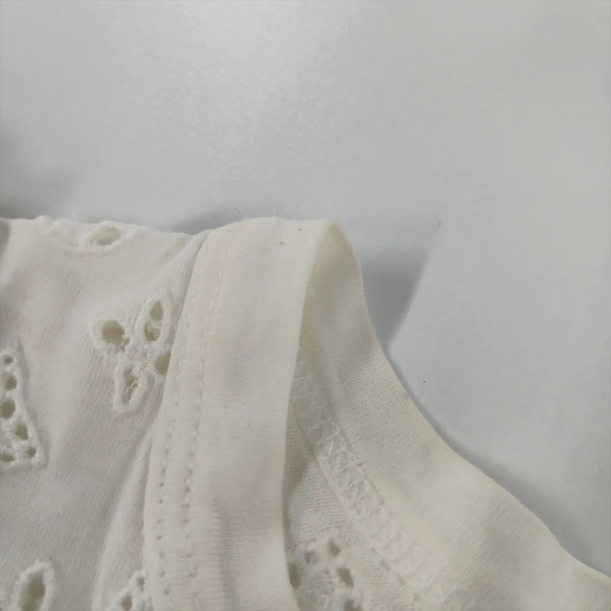 Louis Vuitton Monogram Eyelet Cotton Blouse White