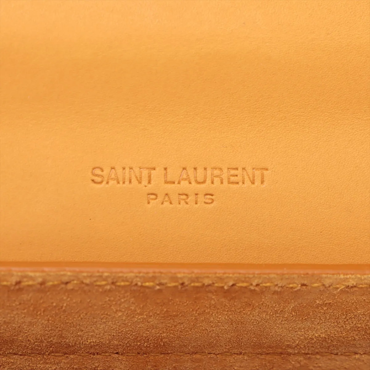 Saint Laurent Paris Kaia Leather Shoulder Bag Yellow
