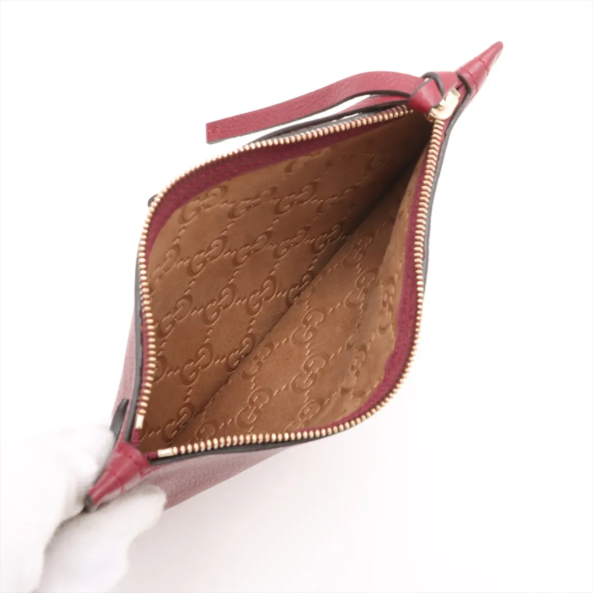 Gucci Leather Hobo Two-Way Shoulder Bag Bordeaux
