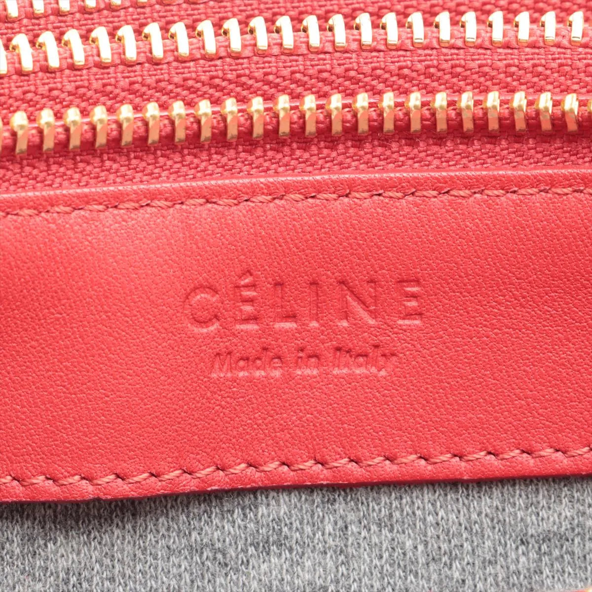 Celine Trio Leather Shoulder Bag Red