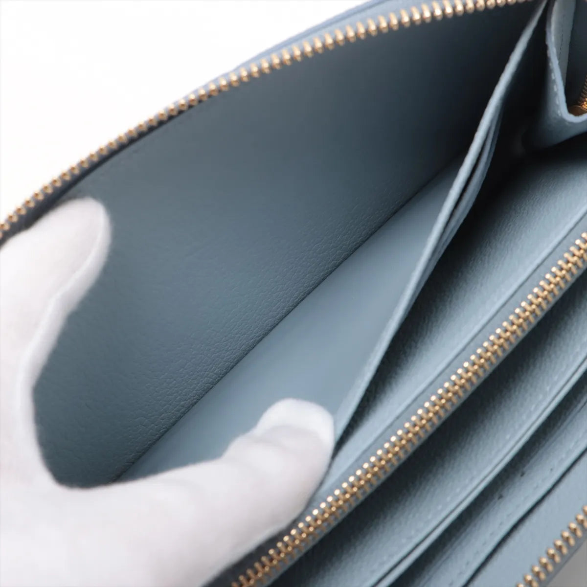 Louis Vuitton Monogram Empreinte Zippy Wallet Washed Blue