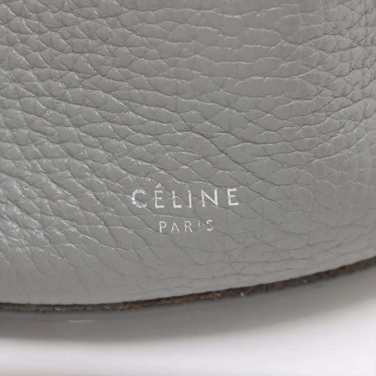 Quality Celine Big Bag Bucket Leather Handbag Gray