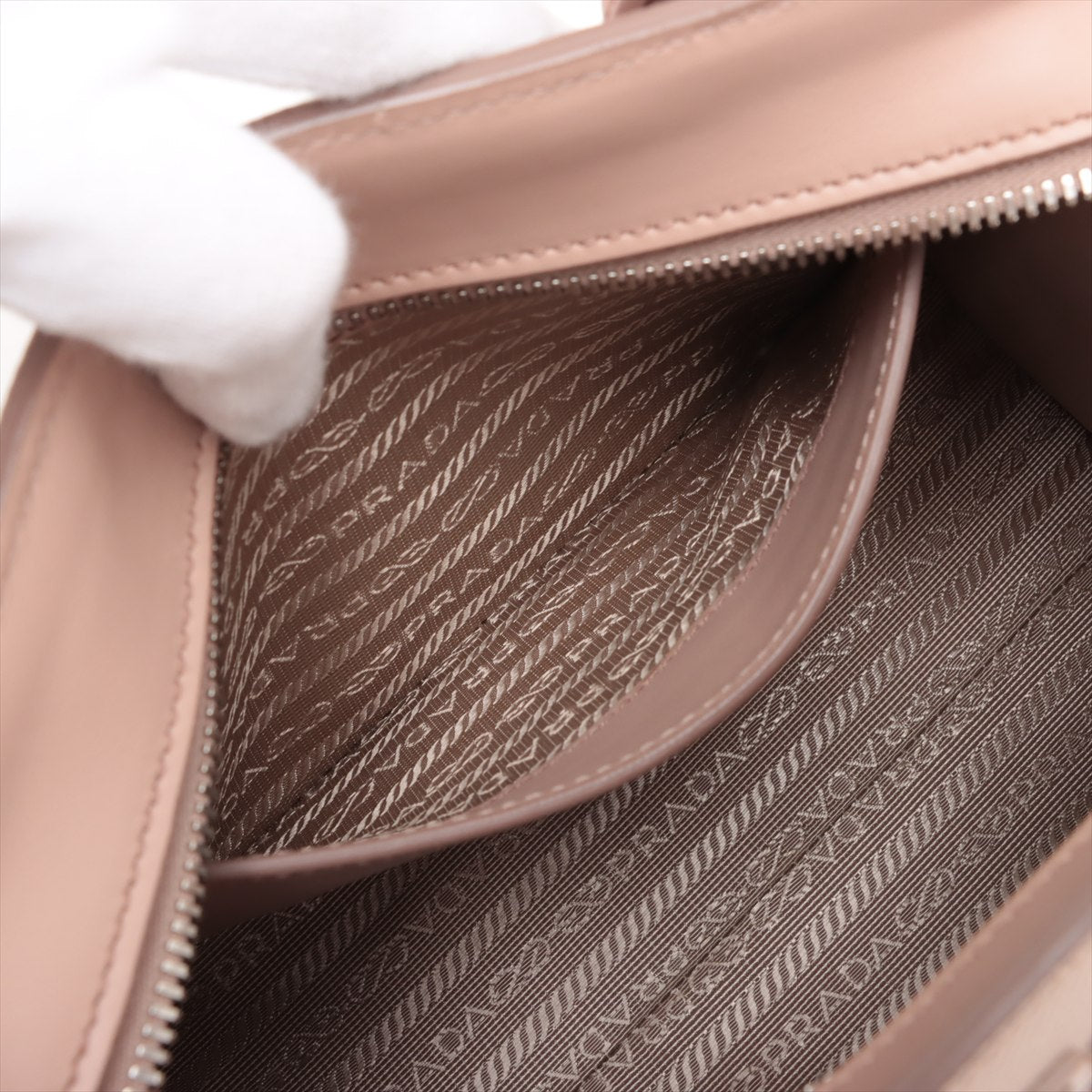 Prada Saffiano Monochrome Two-Way Shoulder Bag Pink Beige * PREORDER *