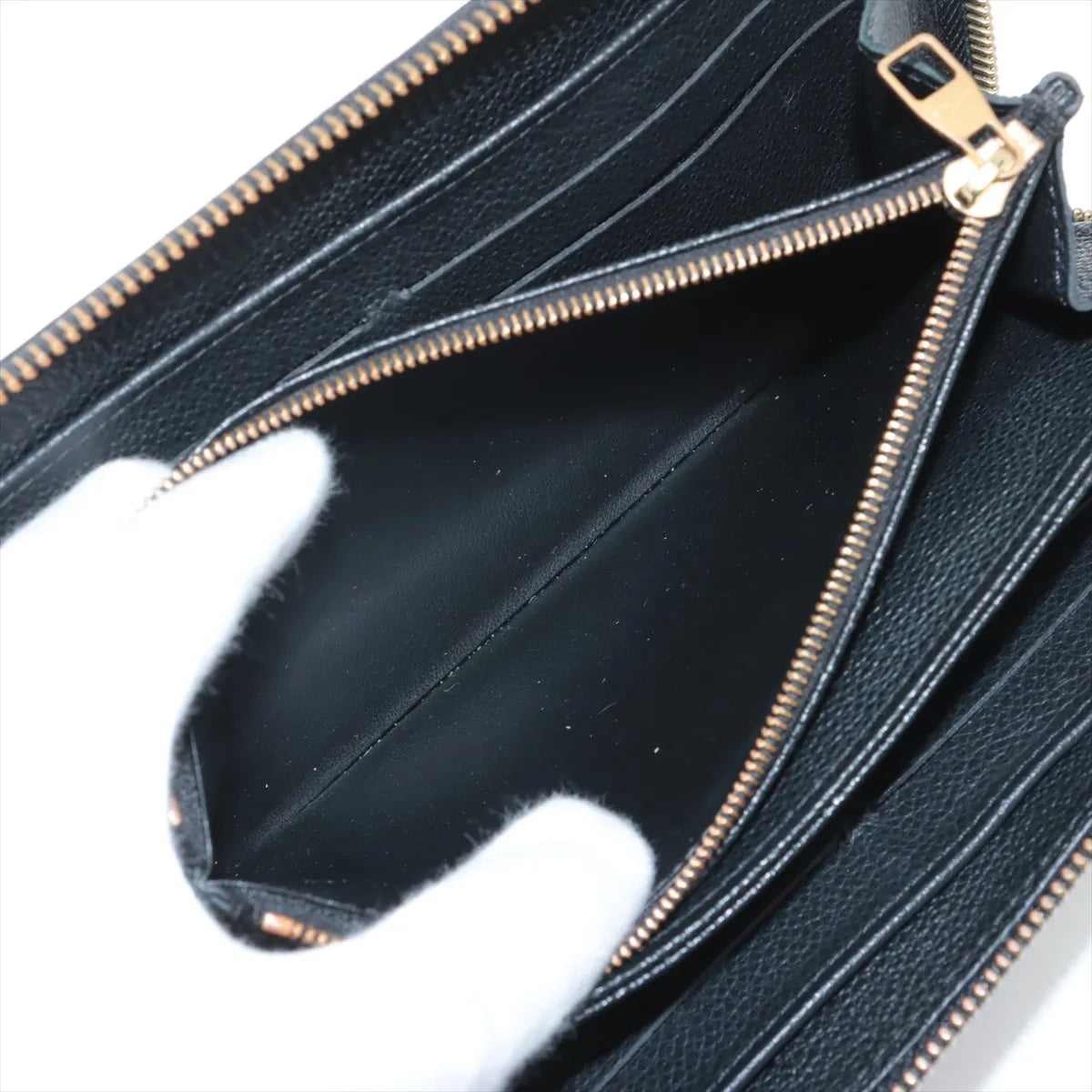 Louis Vuitton Monogram Empreinte Zippy Wallet Black