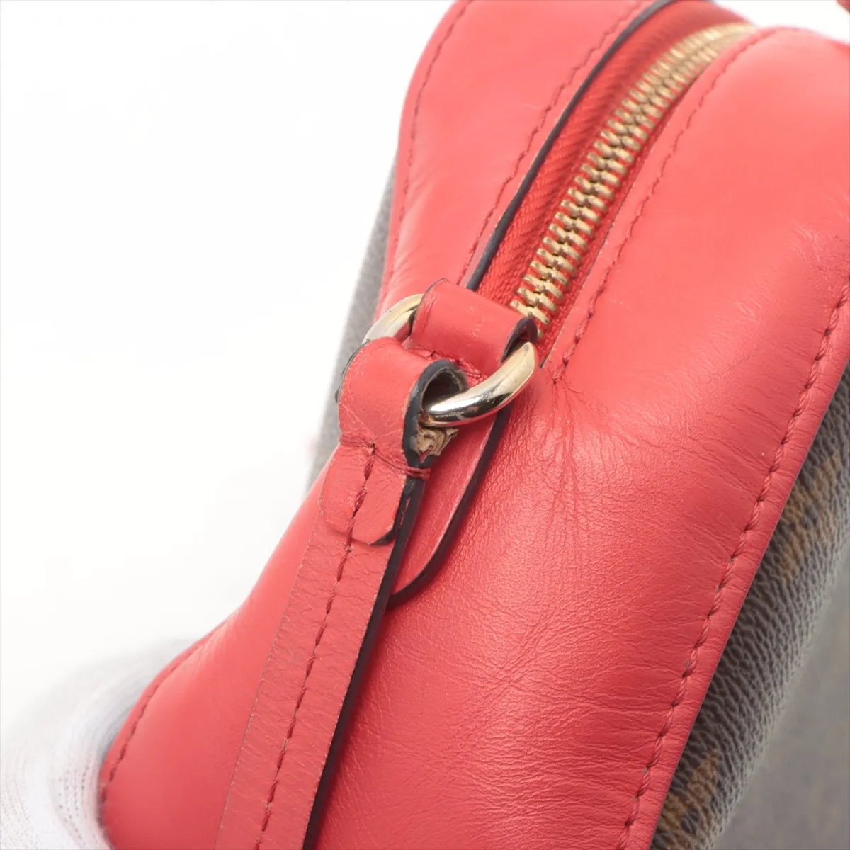 Louis Vuitton Monogram Saintonge Brown x Red