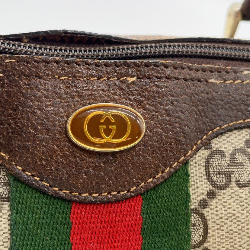 Gucci GG Supreme Leather Brown Two-Way Bag