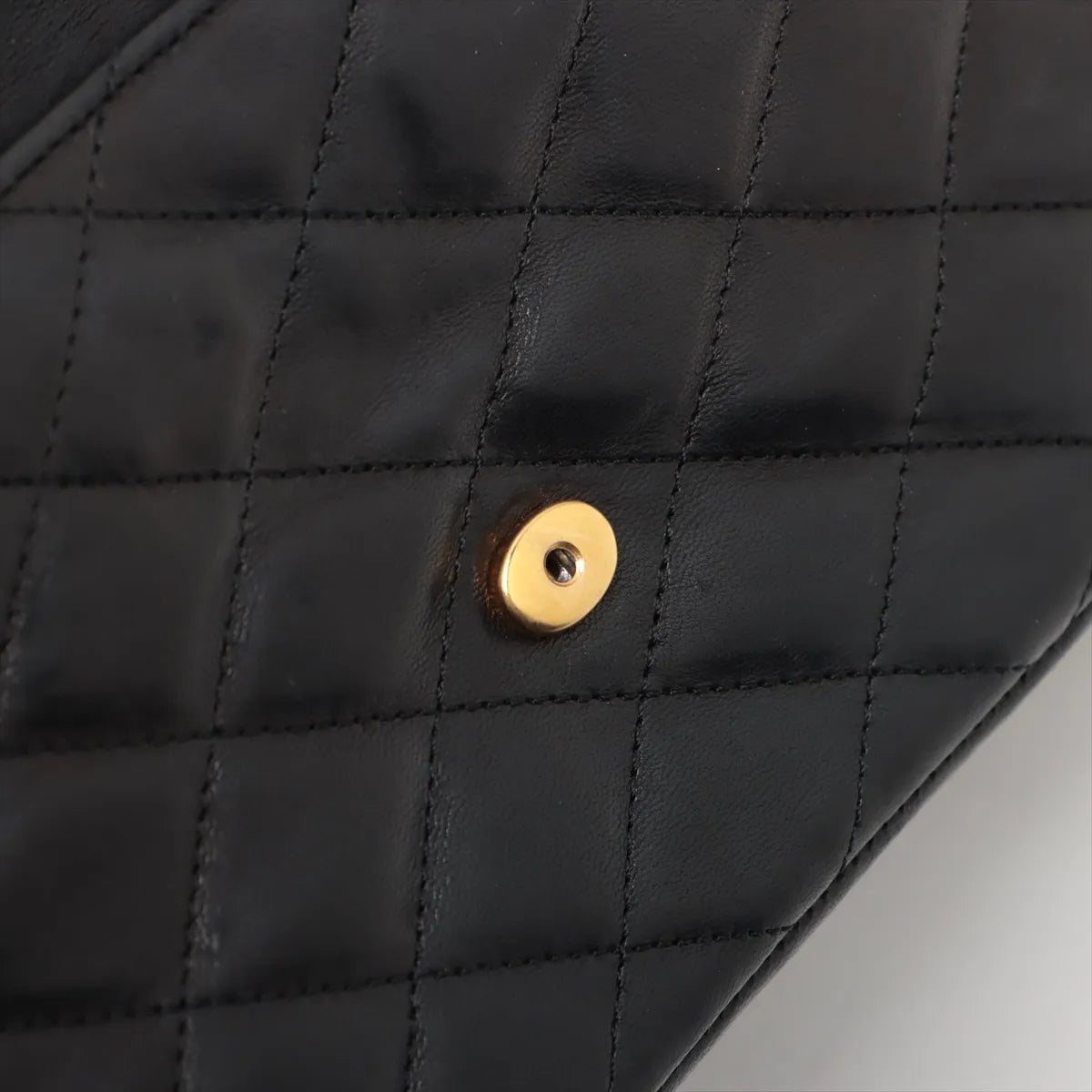 Chanel CC Logo Matelasse Lambskin Single Flap Single Chain Bag Black