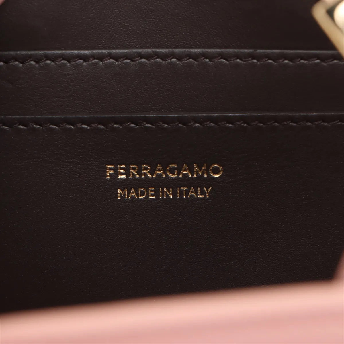 Quality Ferragamo Hug Mini Leather Two-Way Handbag Nylund Pink