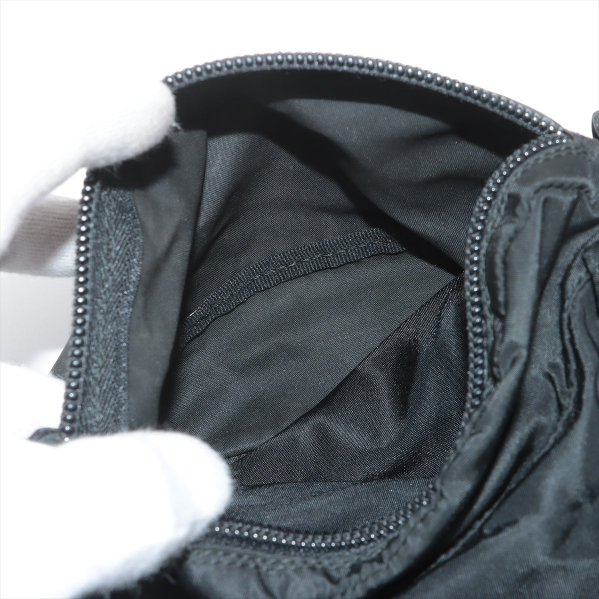 Prada Tessuto Saffiano Nylon Leather Drawstring Backpack Black