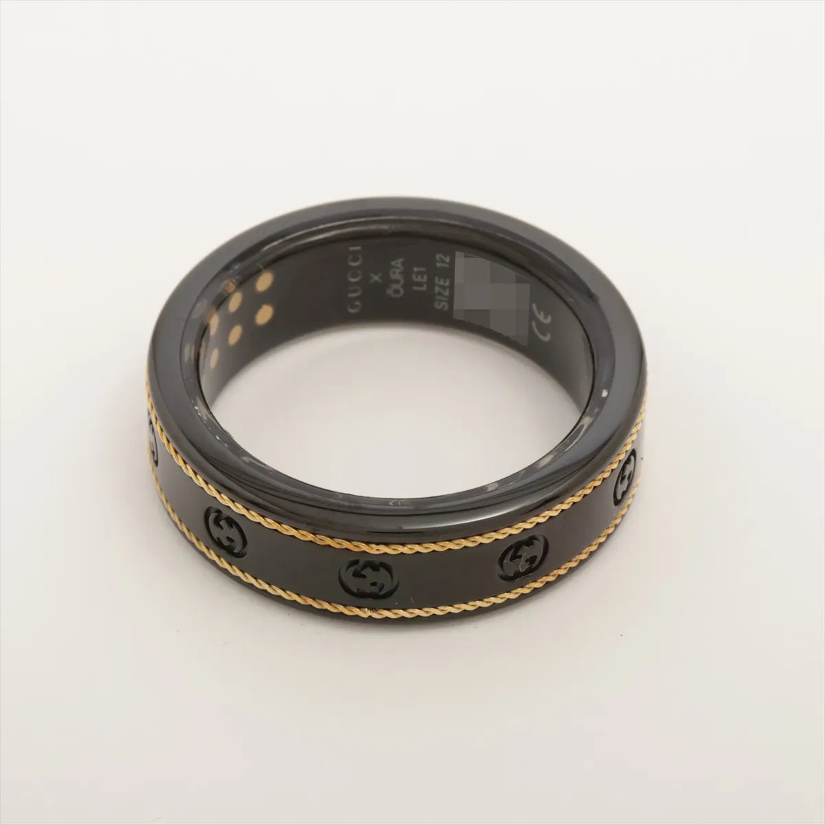 Gucci x Oura Interlocking G Titanium Smart Ring — Size 12; actual item photo 2