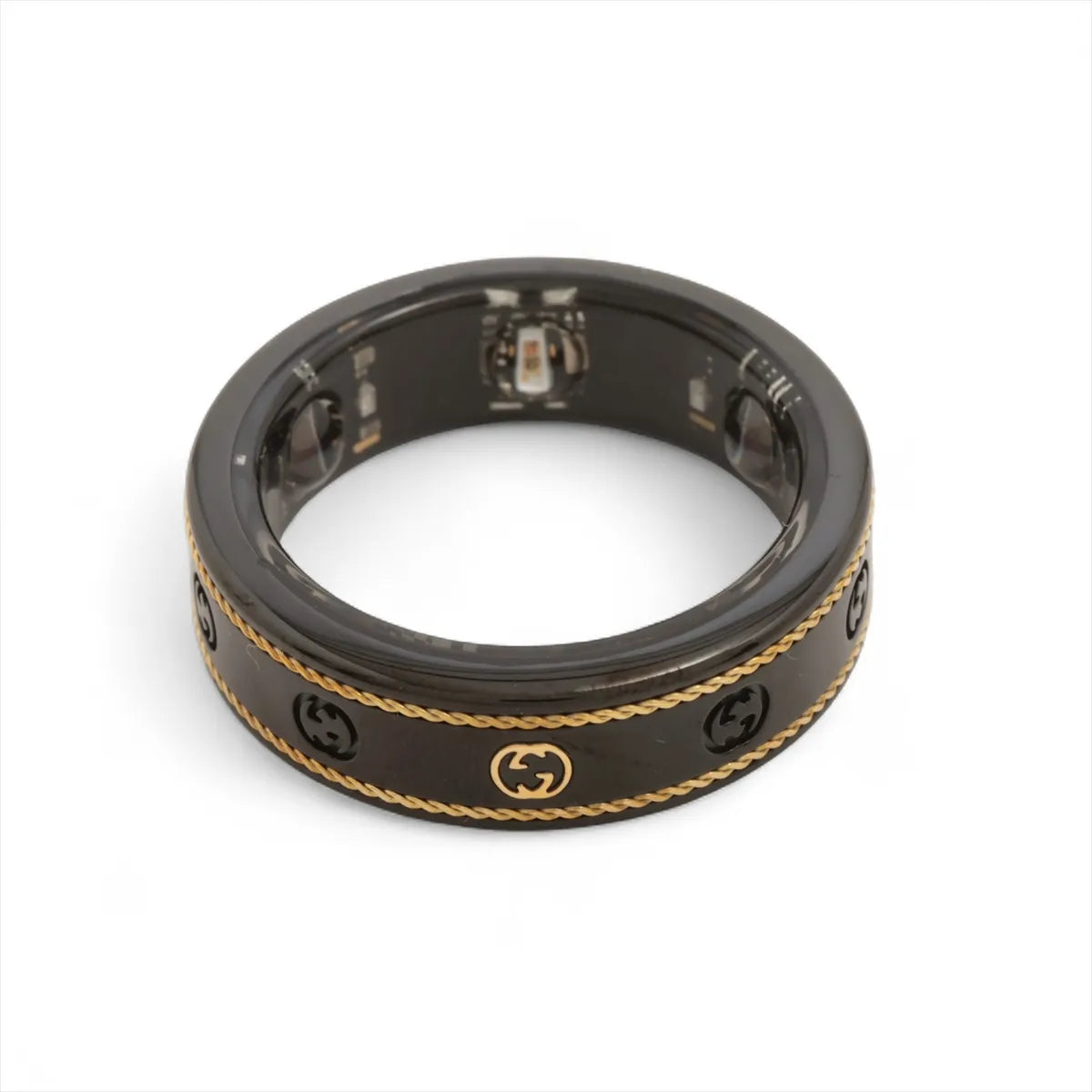 Gucci x Oura Interlocking G Titanium Smart Ring — Size 12; actual item photo 1