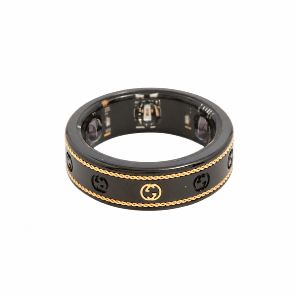 Gucci x Oura Interlocking G Titanium Smart Ring — Size 11
