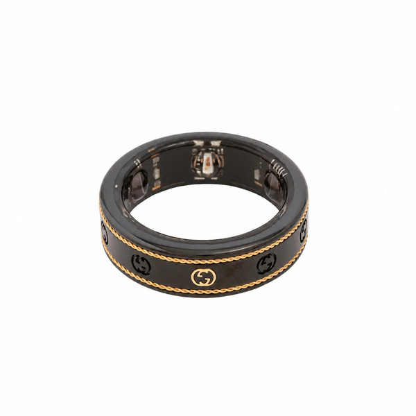 Gucci x Oura Interlocking G Titanium Smart Ring — Size 12