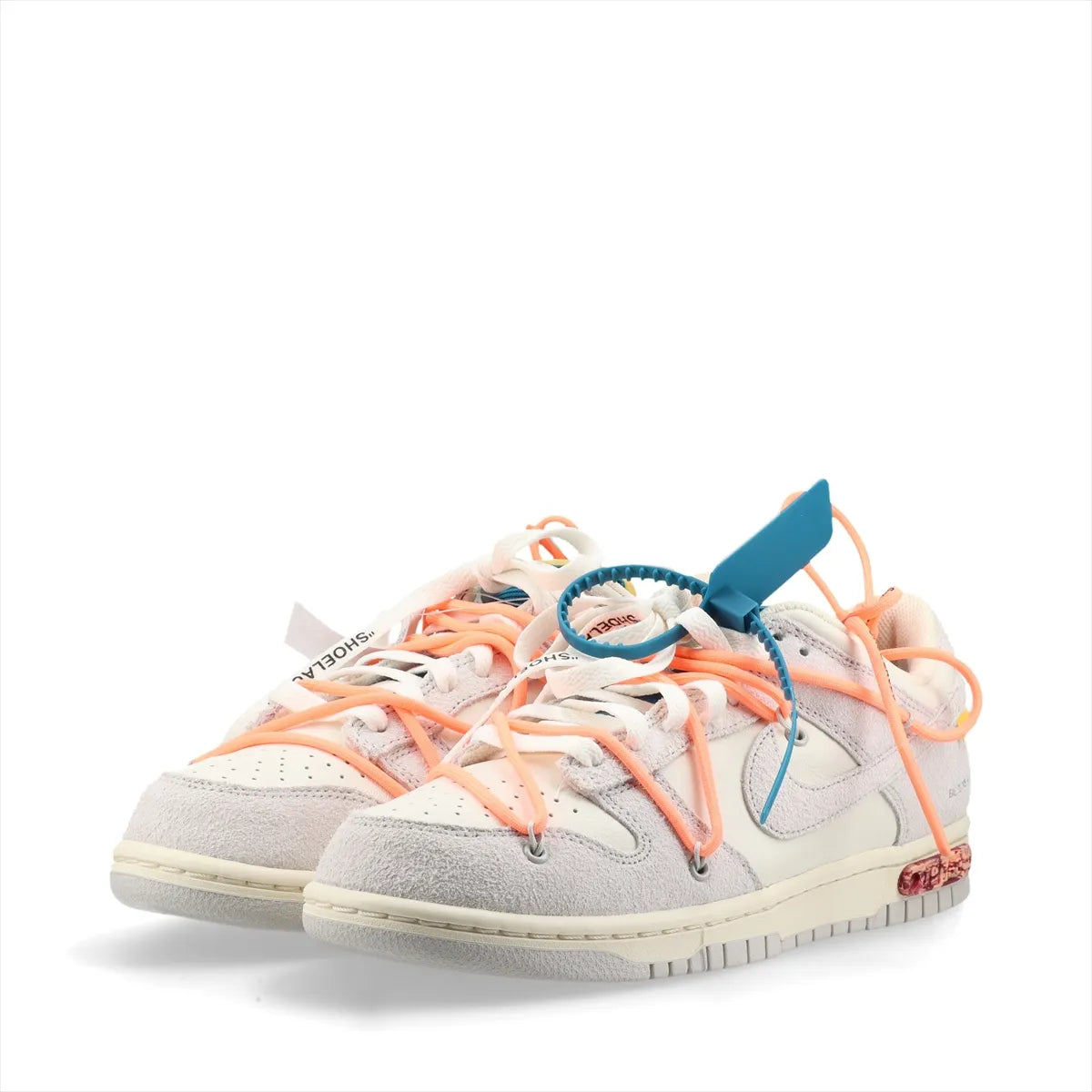 Nike x Off-White Dunk Low Sneakers — White & Gray, 26 cm; actual item photo 5