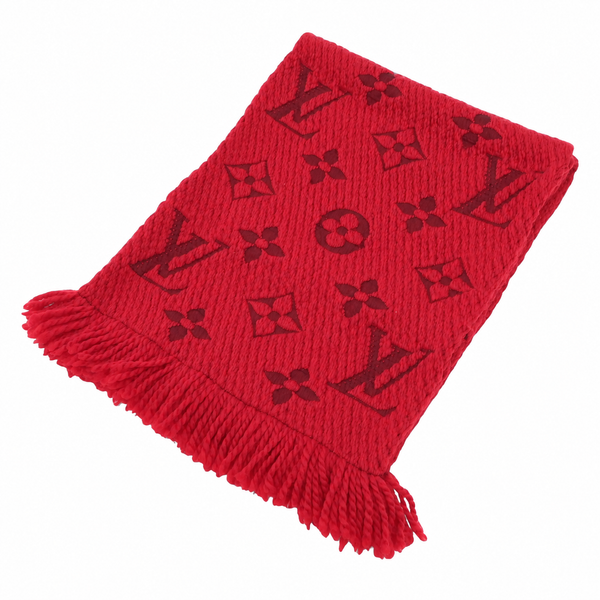 Louis Vuitton Écharpe Logomania Wool & Silk Scarf — Ruby