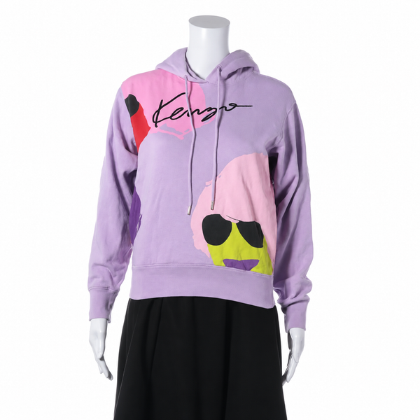 Kenzo Cotton Hoodie — Multicolor, XS