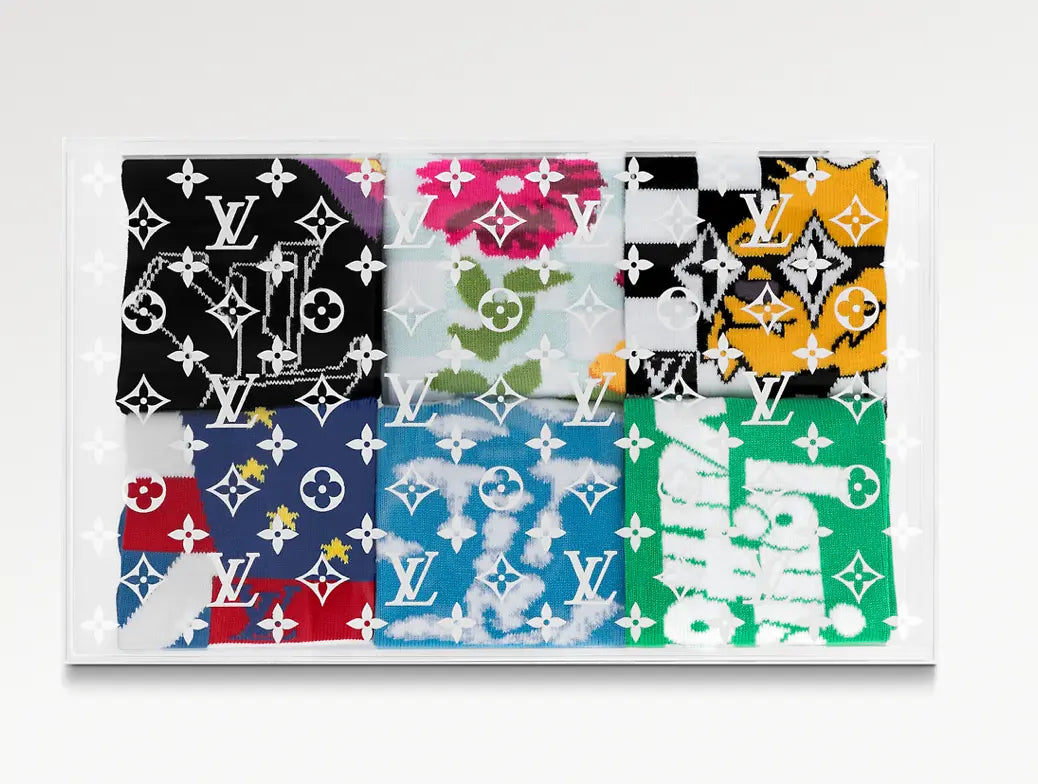 Best Seller Louis Vuitton Virgil Abloh IV Archives Socks 6 Piece Set *COLLECTORS*