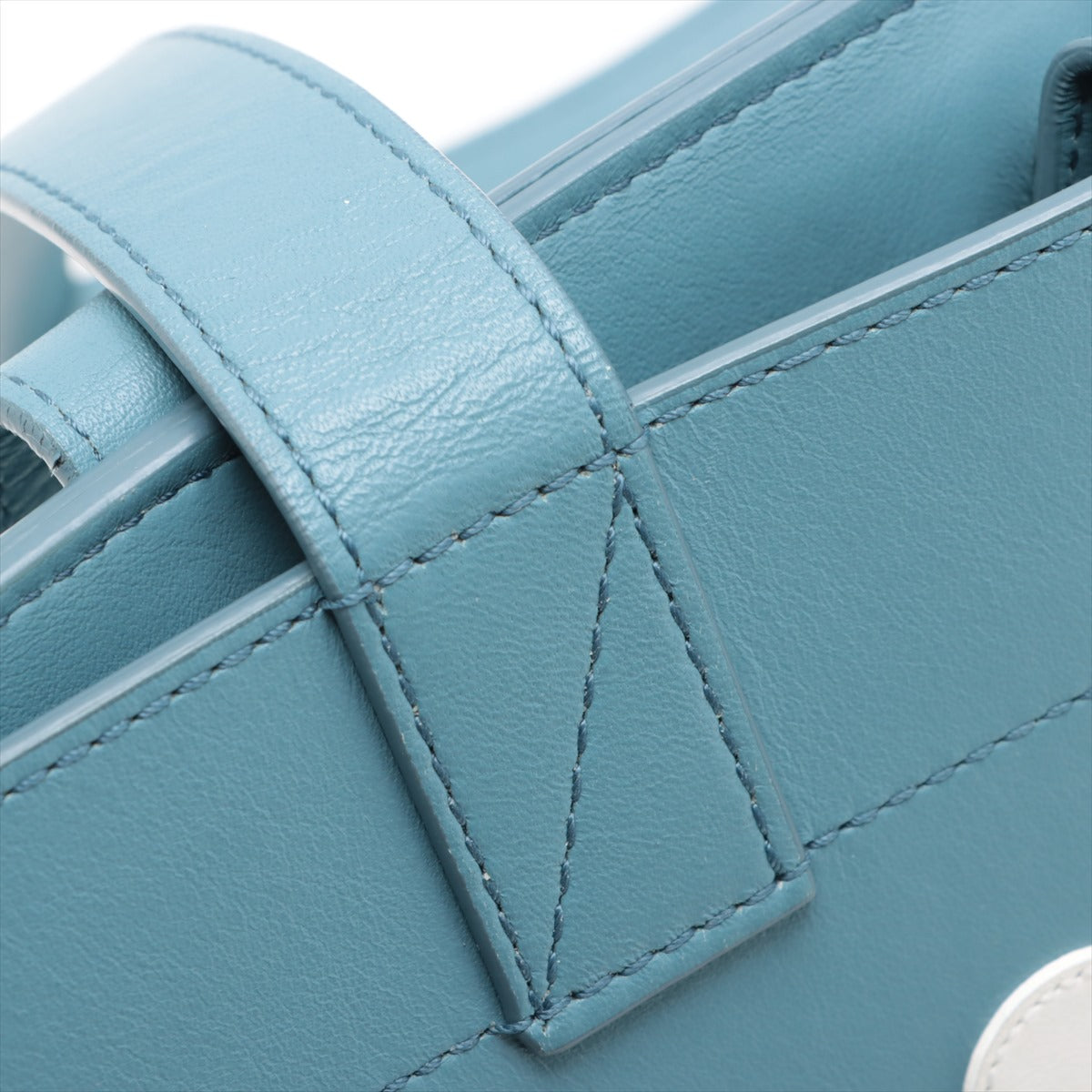 High Quality Christian Dior x Shawn Stussy Logo Leather Tote Bag Blue