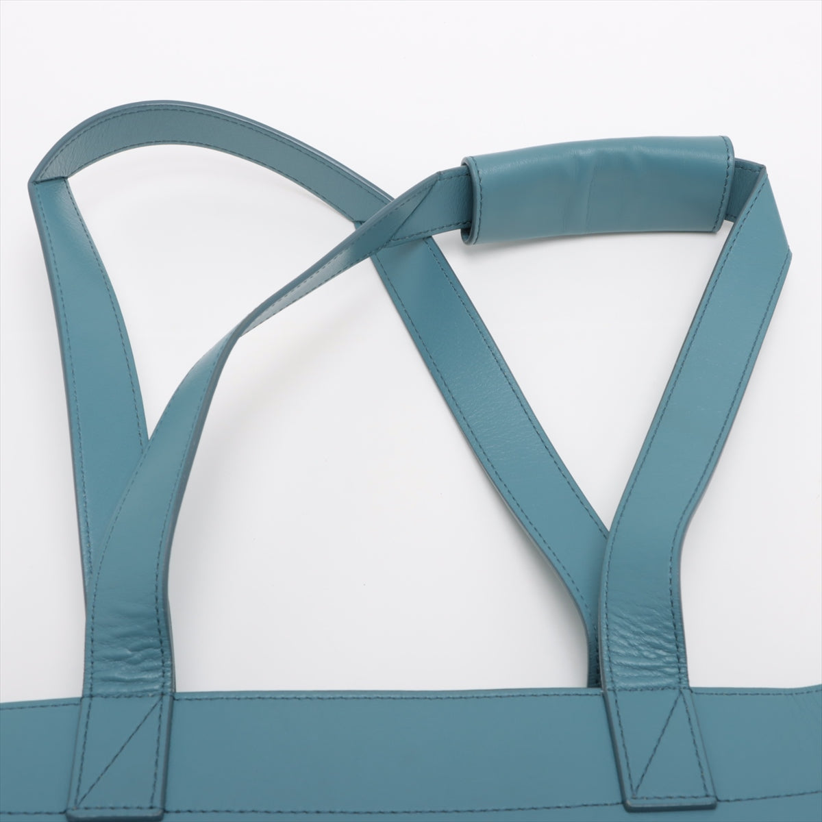 Second Hand Authentic Christian Dior x Shawn Stussy Logo Leather Tote Bag Blue