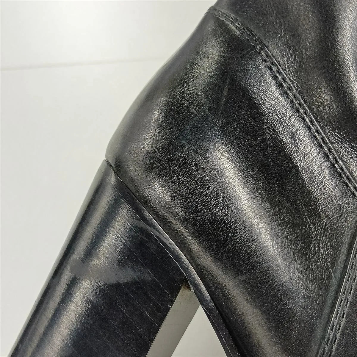 Chanel CC Leather Ankle Boots — Black, 37.5; actual item photo 14