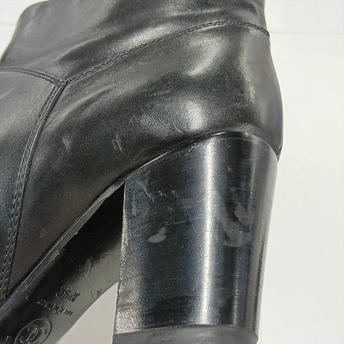 Chanel CC Leather Ankle Boots — Black, 37.5; actual item photo 16