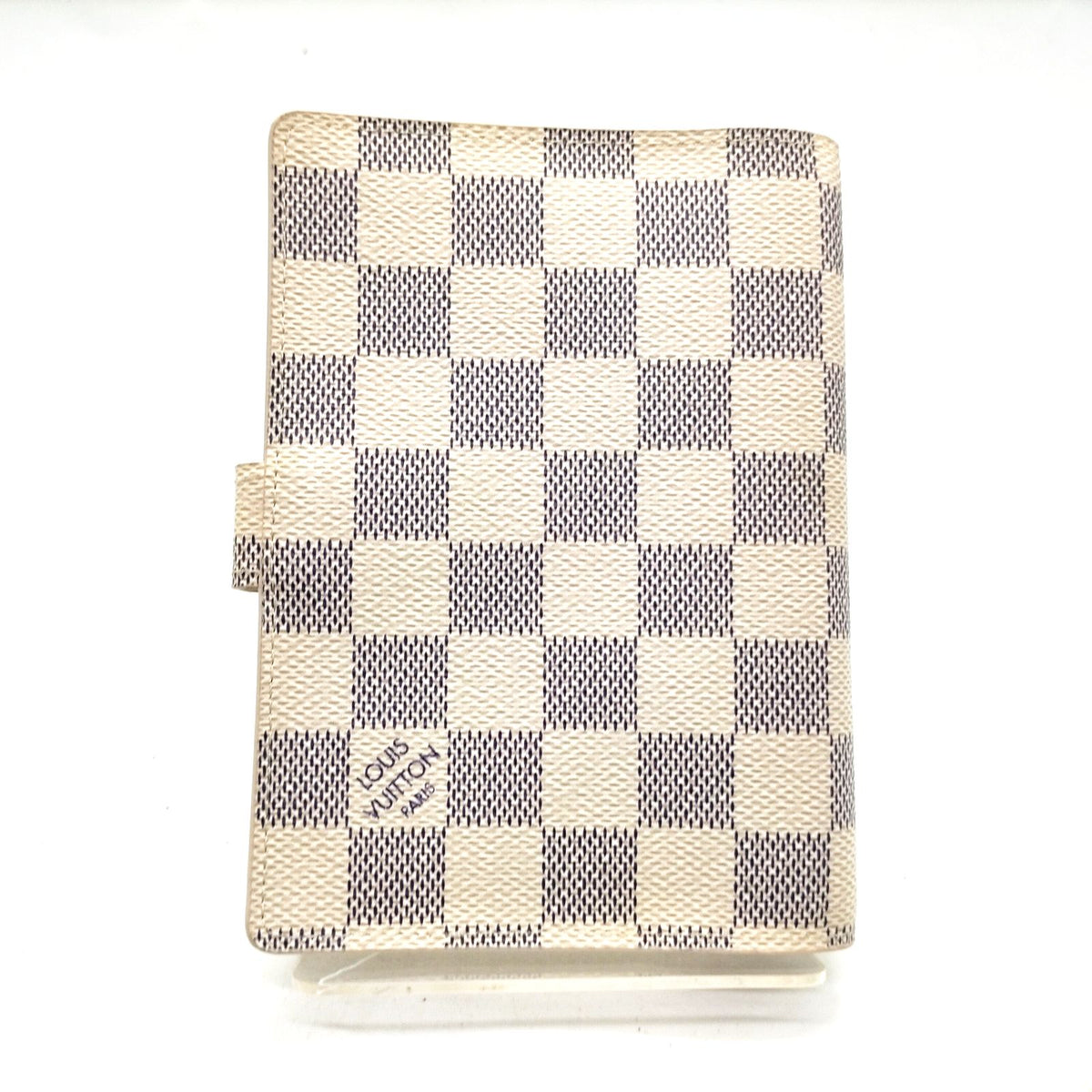 Louis Vuitton Damier Azur Ring Agenda Cover — Personalized — original detail