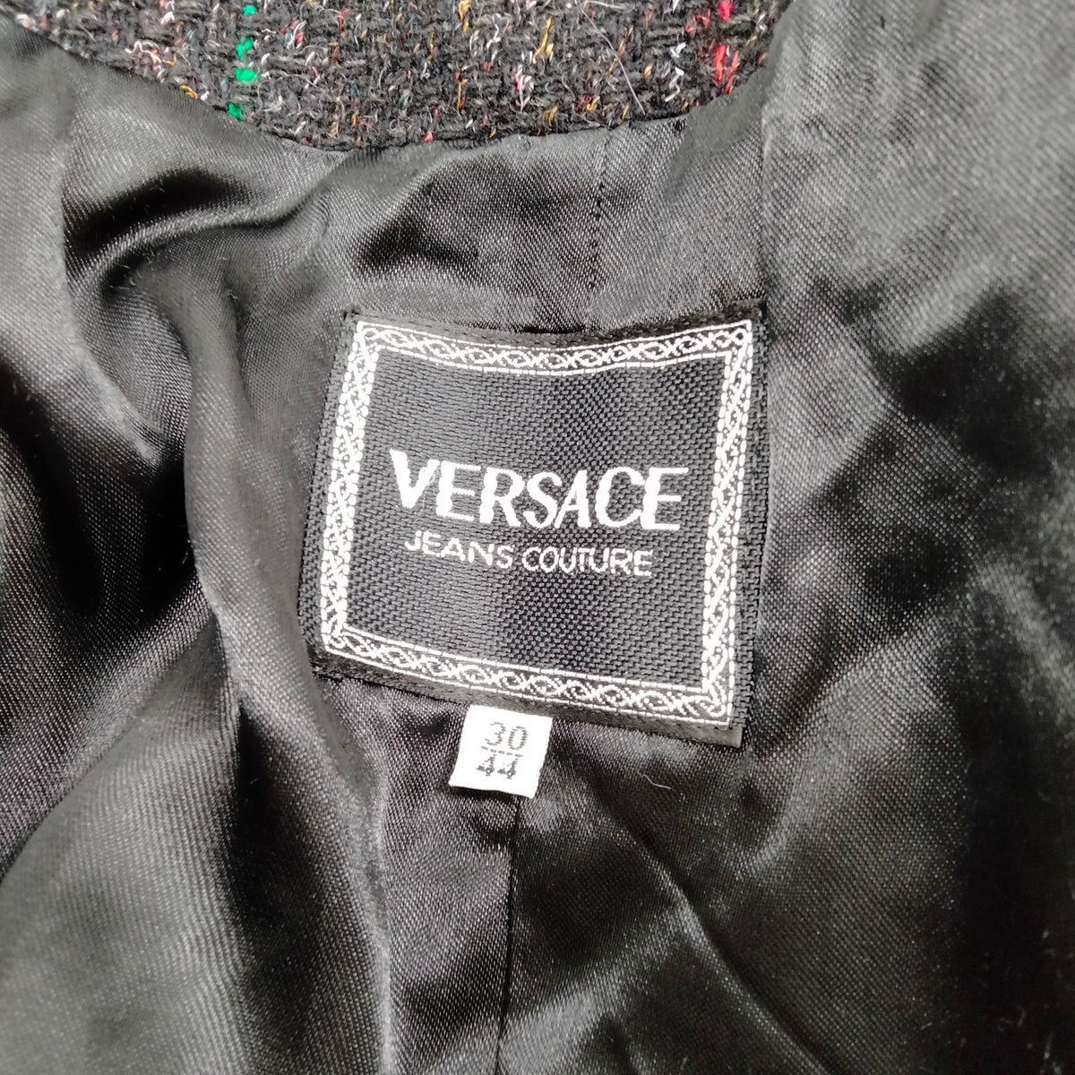 Versace Jeans Couture multicolor tweed jacket detail 4