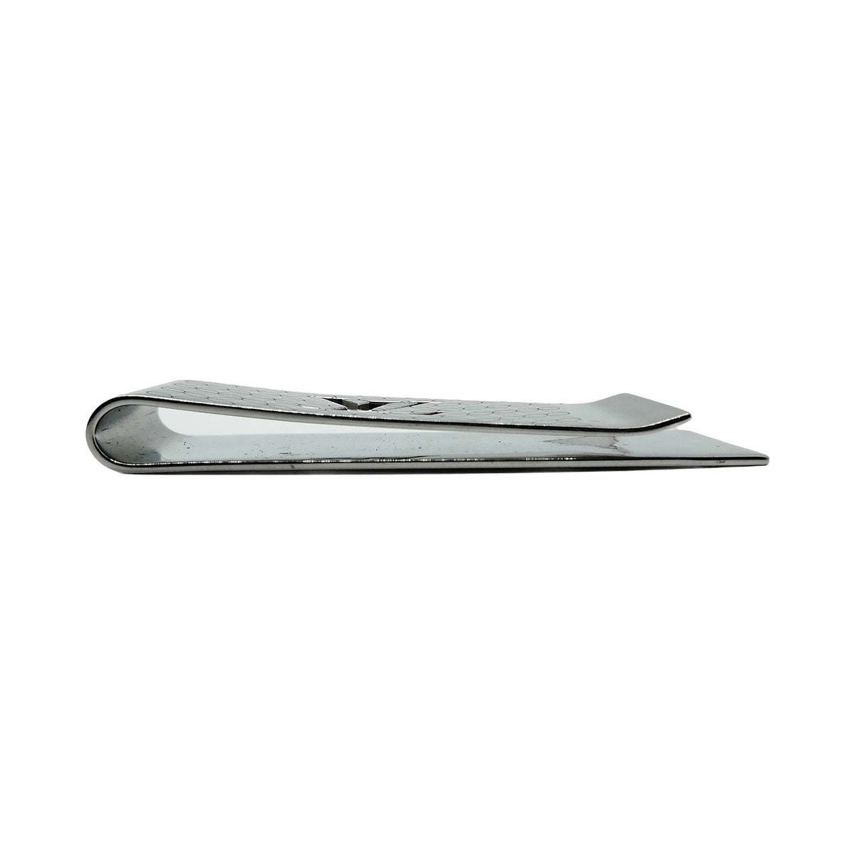 Louis Vuitton Silver-Tone LV Logo Money Clip — original detail