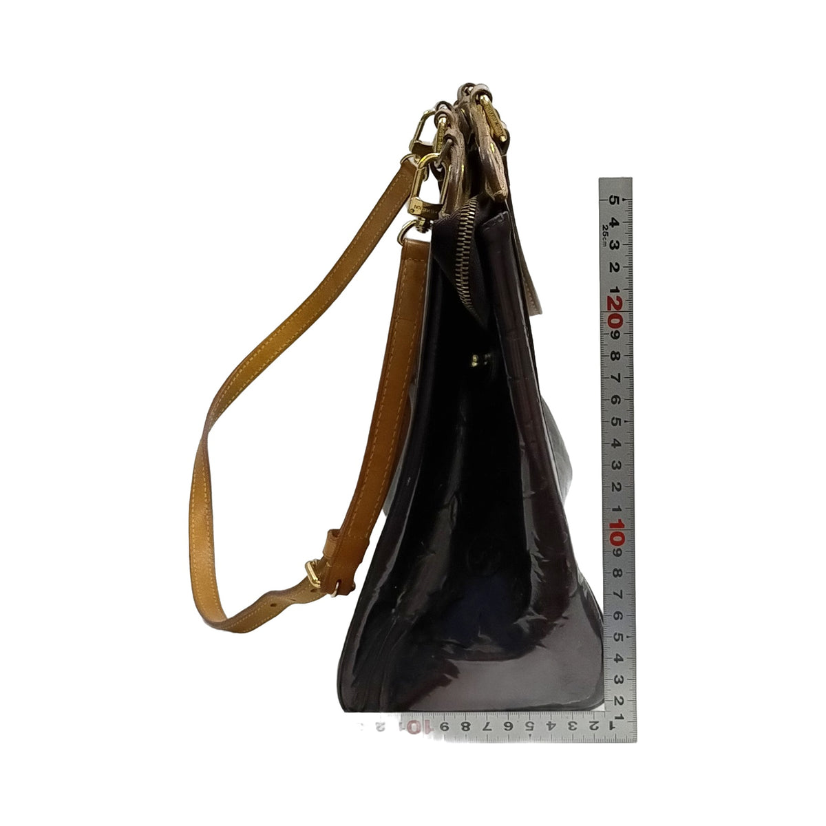 Louis Vuitton Purple Monogram Vernis Bréa GM with Strap — original detail