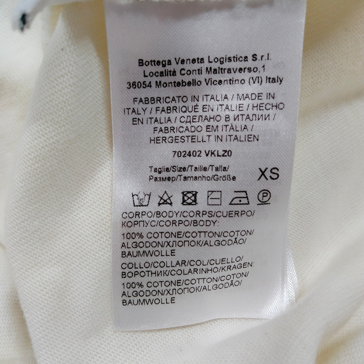 Bottega Veneta Cream Rivet-Pocket Cotton T-Shirt — XS — original detail 6