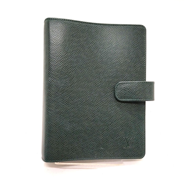 Louis Vuitton Green Taiga Leather Ring Agenda Cover MM