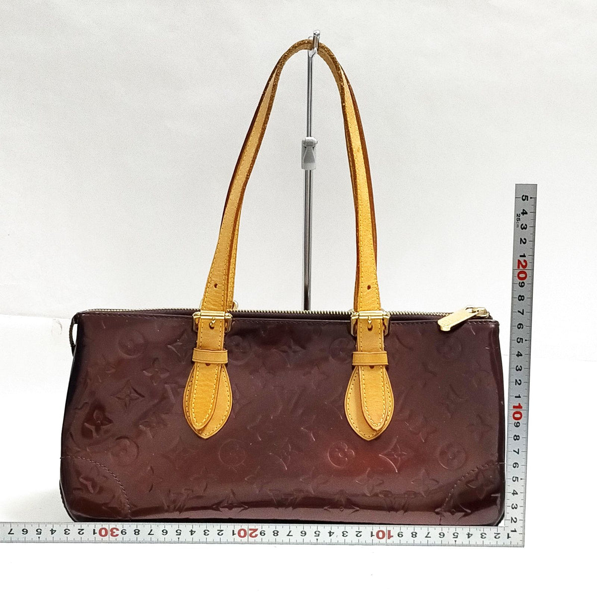 Louis Vuitton Purple Monogram Vernis Rosewood Avenue Bag — original detail