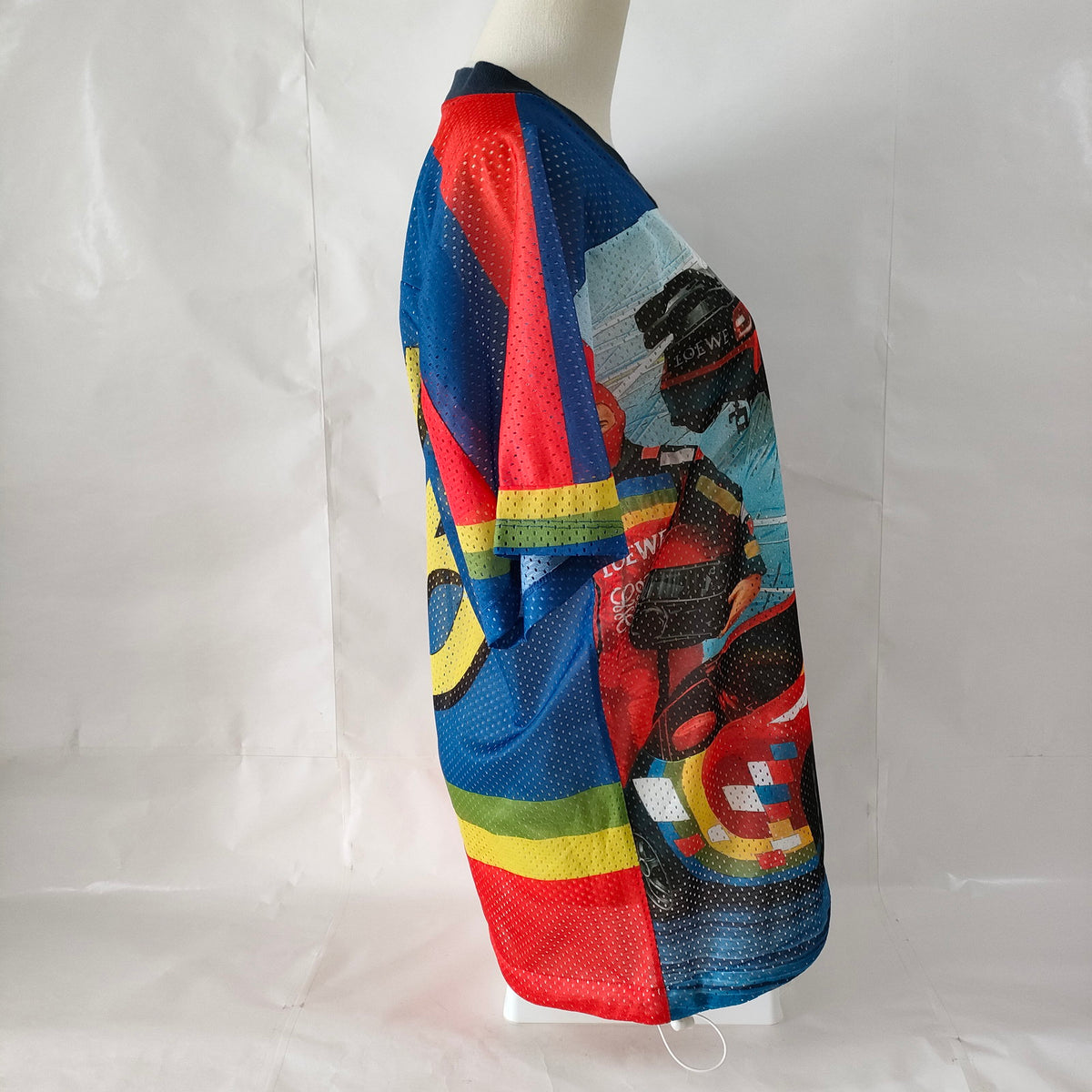 Loewe Multicolor Jimmy 46 Racing-Print Mesh Jersey — original detail 3