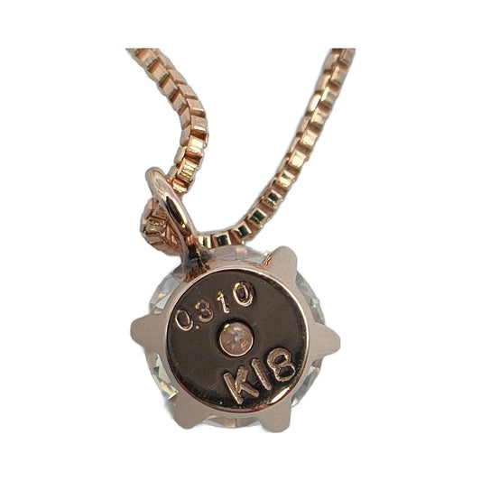 18K Rose Gold 0.310 ct Diamond Necklace — detail 1