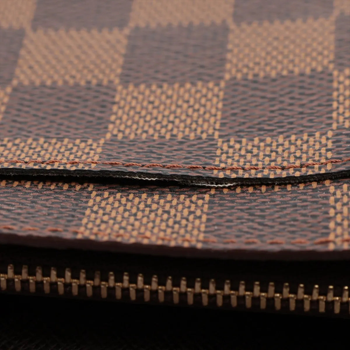 Louis Vuitton Damier Ebene Pochette Monecredit Long Wallet Brown