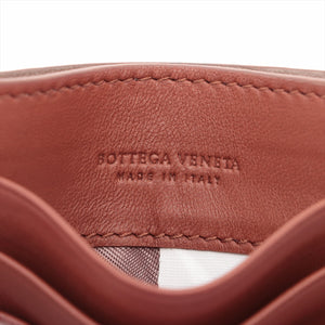 Bottega Veneta Intrecciato Leather Card Case Brown x Black