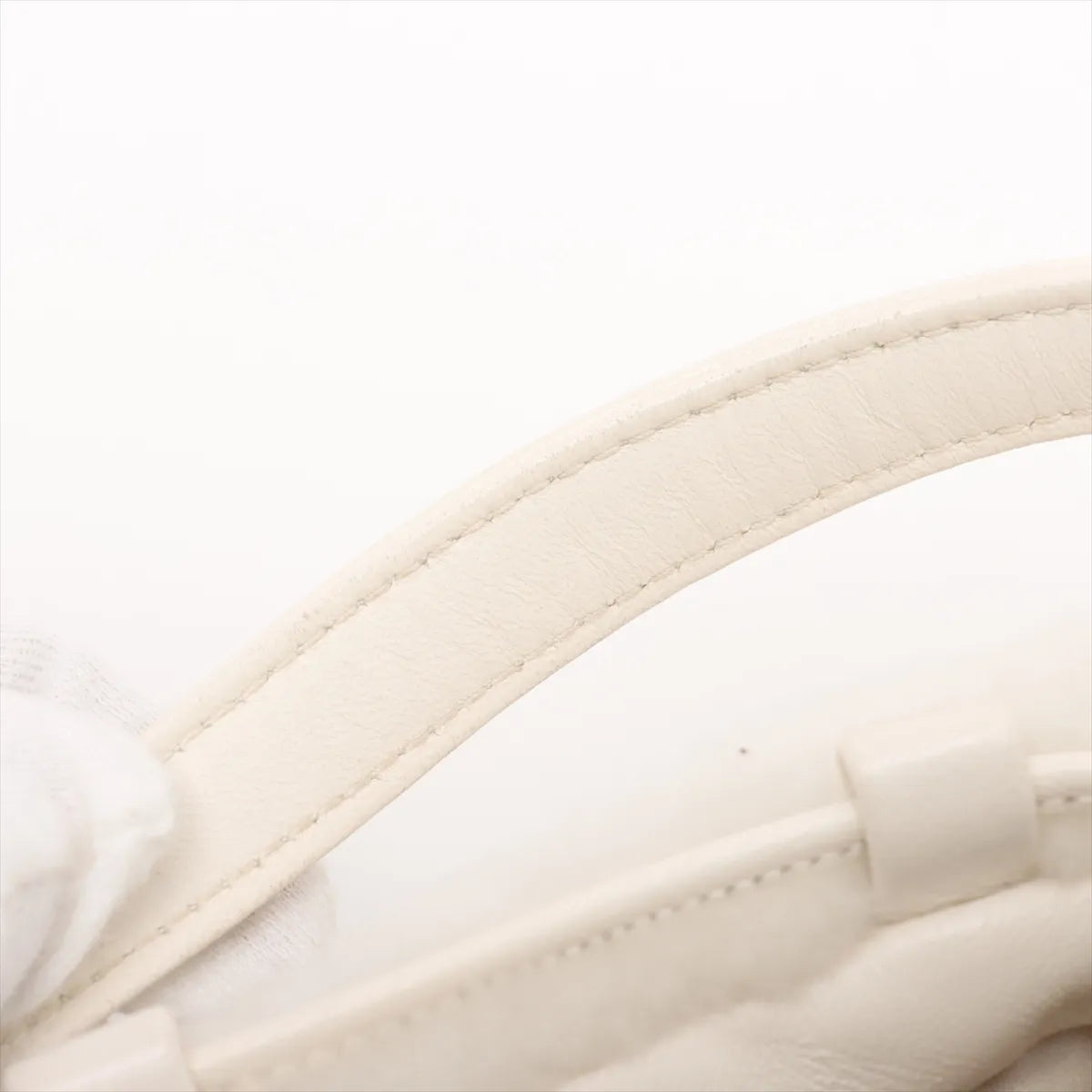 Miu Miu Fur Leather Two-Way Bucket Bag White