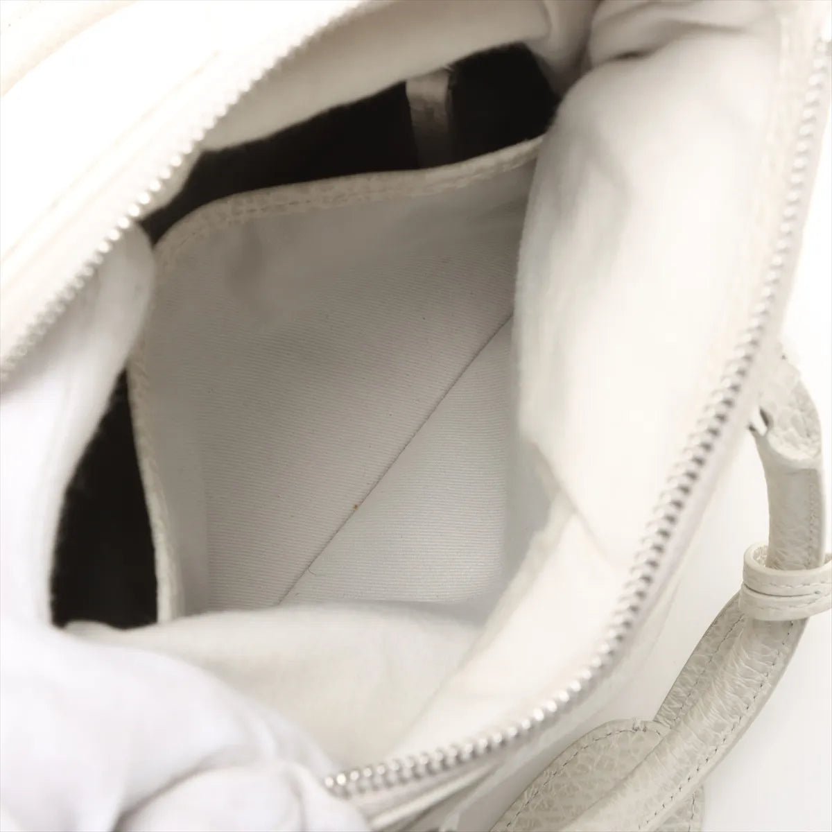 Maison Margiela 5AC Leather Canvas Two-Way Handbag White