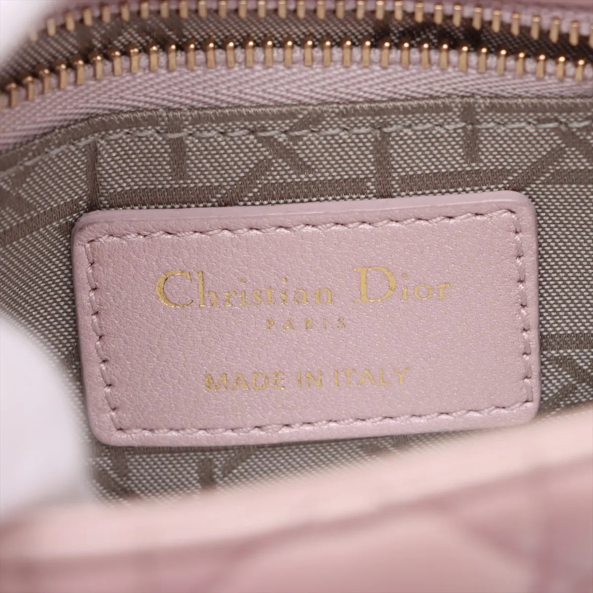 Christian Dior Cannage Mini Lady Dior Leather Two-Way Handbag Blush