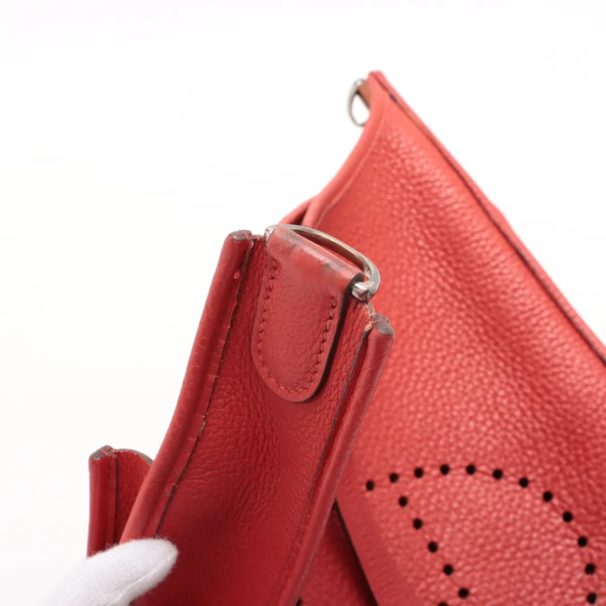Hermès Evelyn II PM Taurillon Clemence Red