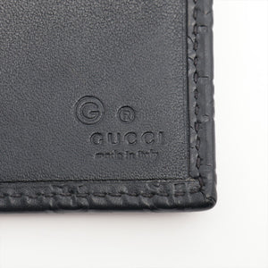 Gucci Micro Guccissima Leather Long Wallet Black