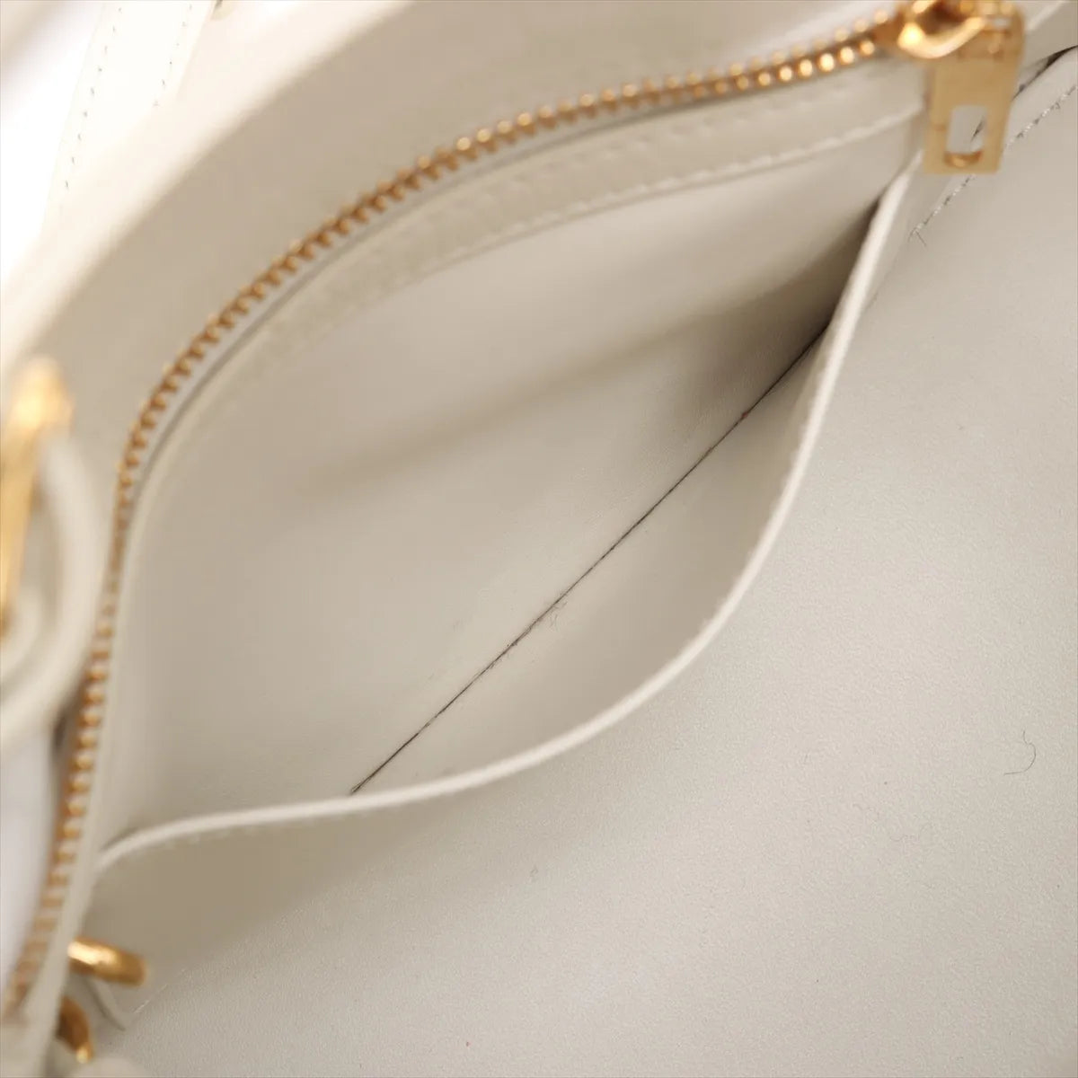 Celine Conti Leather Two-Way Handbag White
