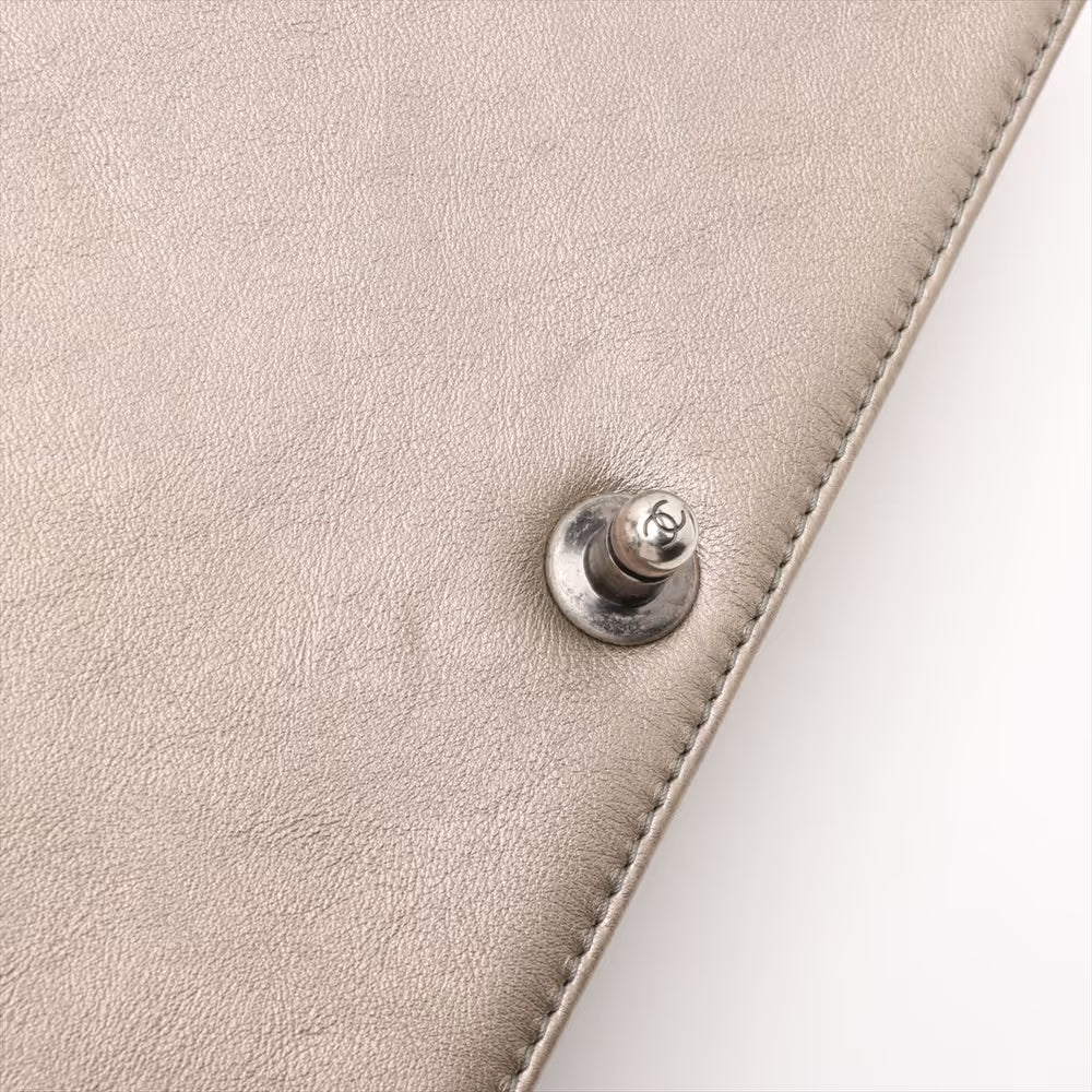 Chanel Boy 28 Large Chain Shoulder Bag Gold