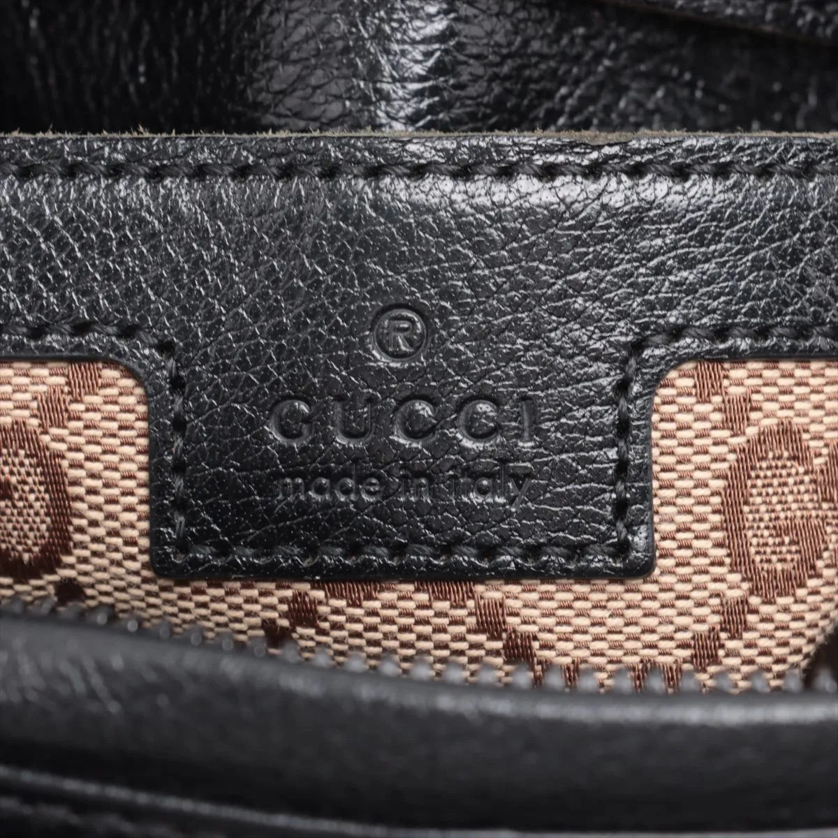 Gucci Double G Leather Two-Way Shoulder Bag Black
